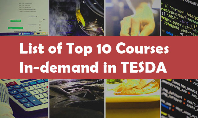 List of Top 10 Courses In-demand in TESDA Studies